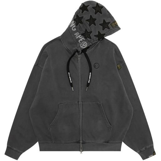 AAPE BY *A BATHING APE® felpa con cappuccio - grigio