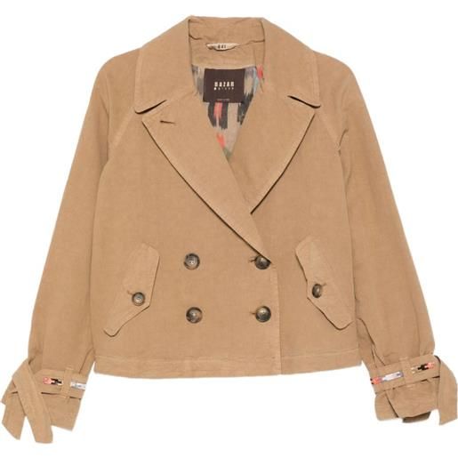 Bazar Deluxe trench doppiopetto con cappuccio - toni neutri