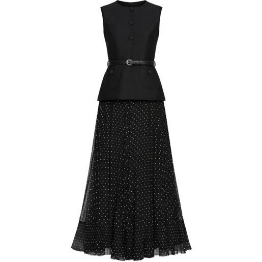 Self-Portrait abito con bottoni - nero