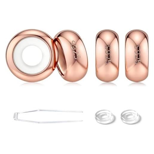 Fermaciondoli In Argento Sterling 925 Con Interno In Silicio – Distanziatori Per Bracciale Da 2,5 Mm – Paio Di 2 Pezzi - 3