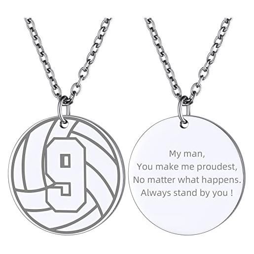 1 pezzo Ciondolo in argento sterling S925 con motivo di pallavolo