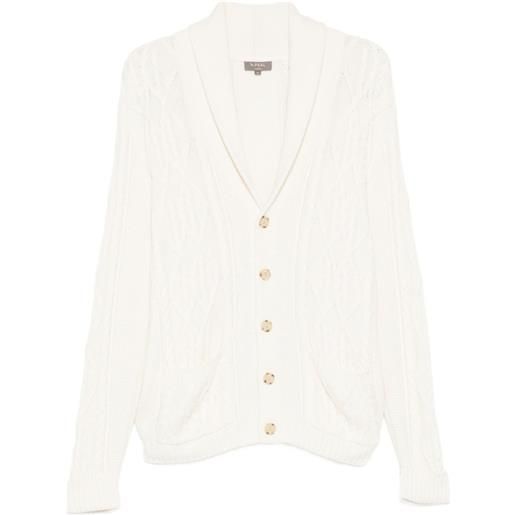 N.Peal cardigan con scollo a scialle - toni neutri