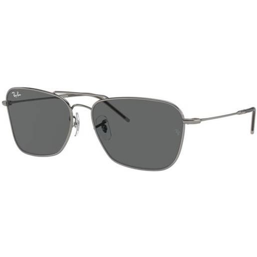 Ray-Ban caravan reverse rbr0102s 004/gr | occhiali da sole graduati o non graduati | prova online | unisex | metallo | quadrati | grigio | adrialenti