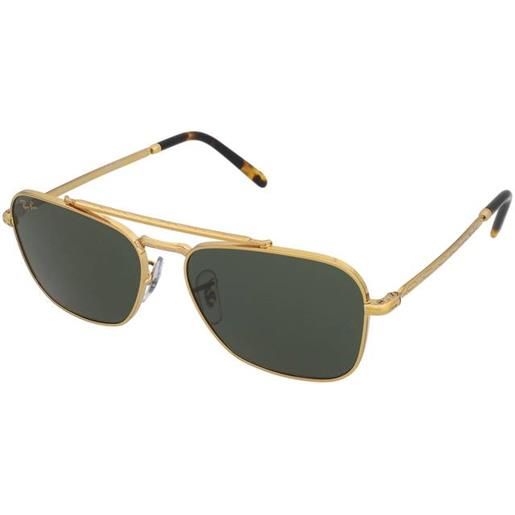 Ray-Ban new caravan rb3636 919631 | occhiali da sole graduati o non graduati | prova online | unisex | metallo | rettangolari | oro | adrialenti