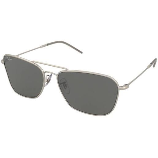Ray-Ban caravan reverse rbr0102s 003/gs | occhiali da sole graduati o non graduati | prova online | unisex | metallo | pilot | argento | adrialenti