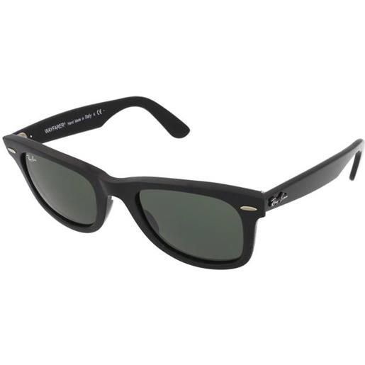 Ray-Ban wayfarer rb2140 - 901 | occhiali da sole graduati o non graduati | prova online | unisex | plastica | quadrati | nero | adrialenti
