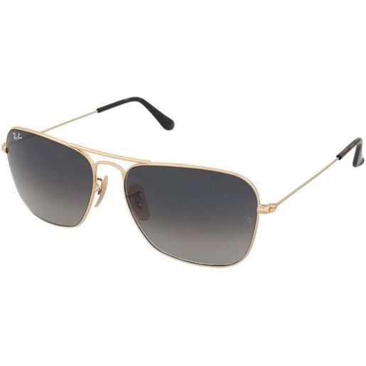 Ray-Ban caravan rb3136 181/71 | occhiali da sole graduati o non graduati | prova online | unisex | metallo | pilot | oro | adrialenti