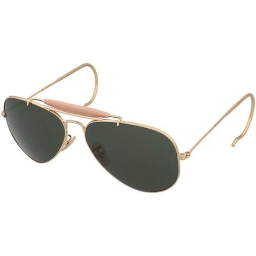 Ray-Ban outdoorsman i rb3030 w3402 | occhiali da sole graduati o non graduati | prova online | unisex | metallo | pilot | oro | adrialenti