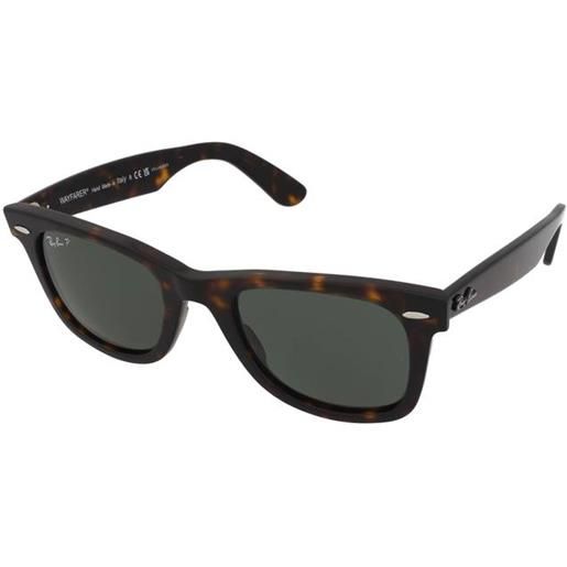 Ray-Ban wayfarer rb2140 902/58 | occhiali da sole graduati o non graduati | prova online | unisex | plastica | rettangolari | marrone, havana | adrialenti