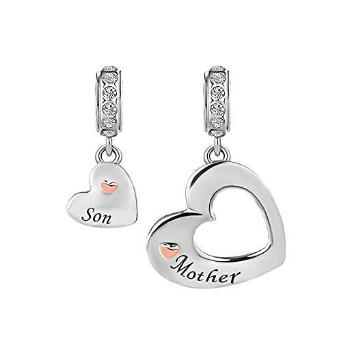 Collana con ciondolo a forma di cuore in acciaio inossidabile per donna