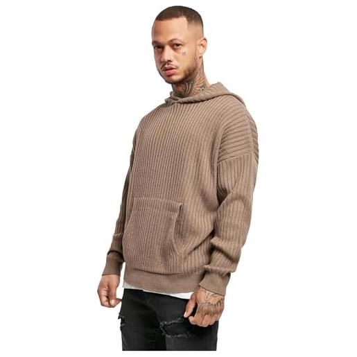 Urban Classics felpa con cappuccio in maglia, nero, xl uomo