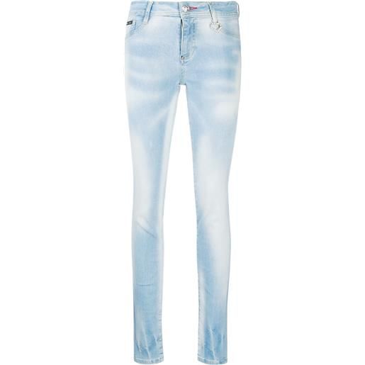 Philipp Plein jeans skinny a vita alta - blu