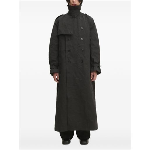 VETEMENTS trench doppiopetto con cintura - nero