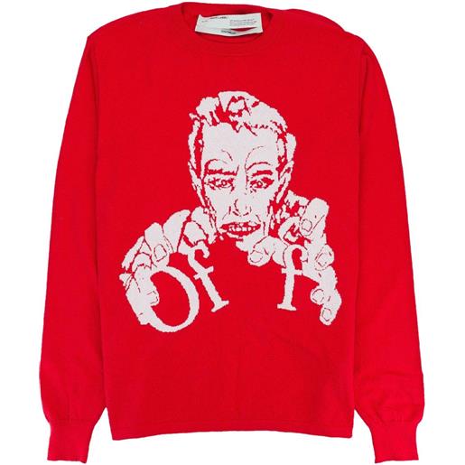 Off-White felpa con ricamo - 2001 red