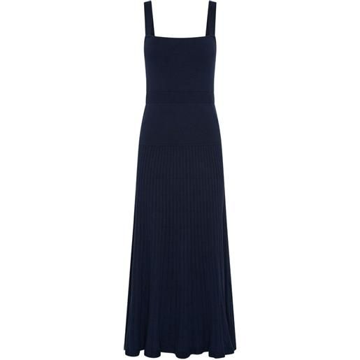 Anna Quan abito lungo chantelle con scollo quadrato - blu