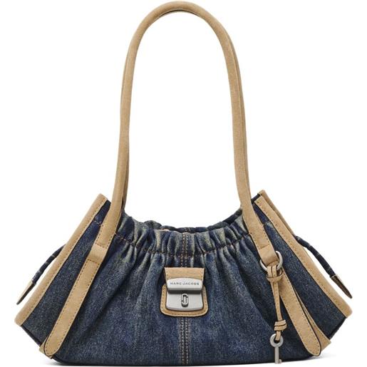 Borsa A Tracolla Donna In Denim Invecchiato, Con Tracolla Larga Regolabile Stile Chitarra, Piccola E Alla Moda