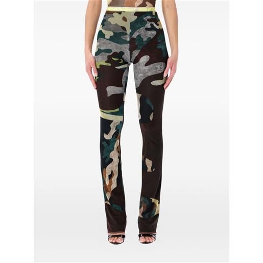 Ottolinger leggings con stampa camouflage - marrone