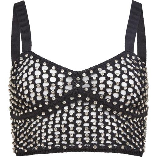 Fleur Du Mal top con decorazione - nero