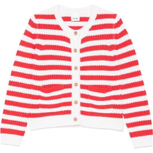 Allude cardigan a righe - rosso