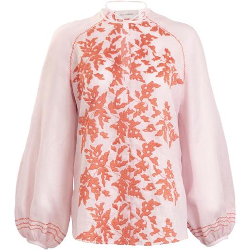 Silvia Tcherassi blusa molveno con ricamo - rosa