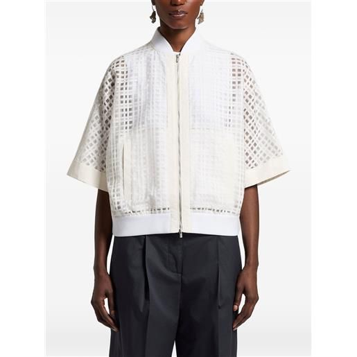 Peserico bomber a quadri - toni neutri