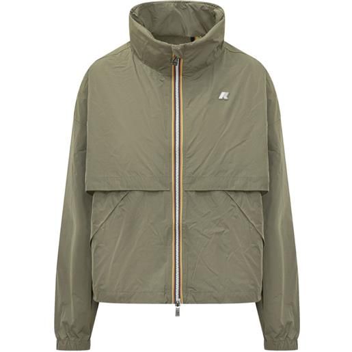 K-Way giacca aubette memory touch con zip - verde