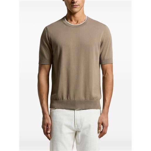 Peserico t-shirt girocollo - marrone