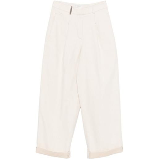 Peserico pantaloni con risvolto - toni neutri