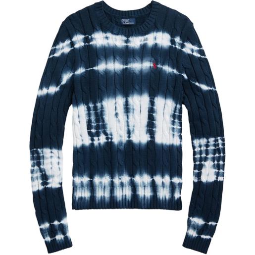 Polo Ralph Lauren maglione con fantasia tie dye - blu