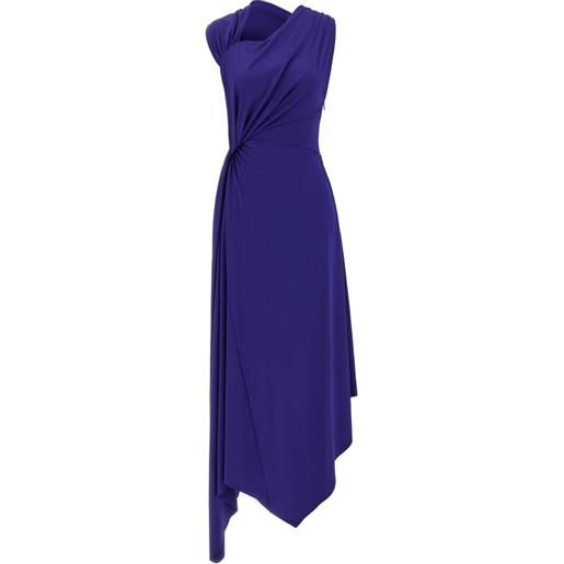 Victoria Beckham abito asimmetrico - blu