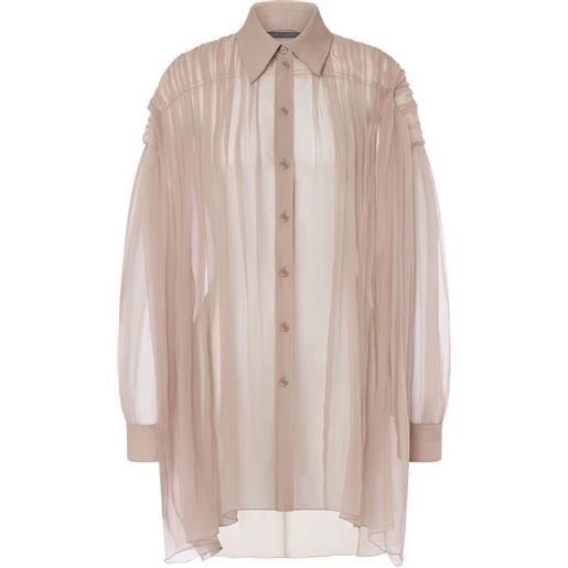 Alberta Ferretti blusa in seta - toni neutri