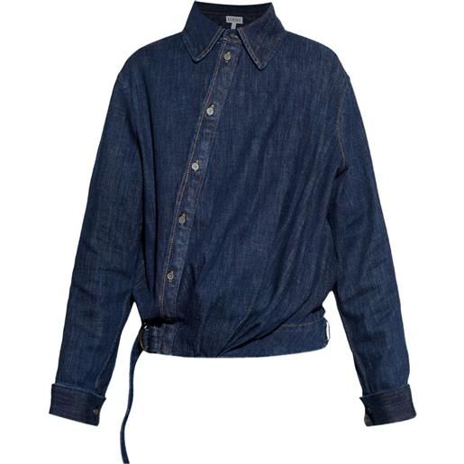 LOEWE camicia con cintura - blu