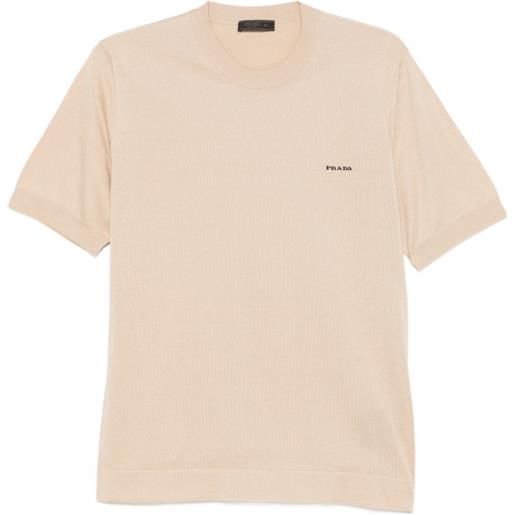 Prada t-shirt con logo - toni neutri