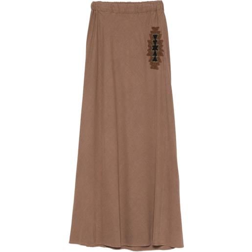 Bazar Deluxe gonna lunga con vita elasticizzata - marrone
