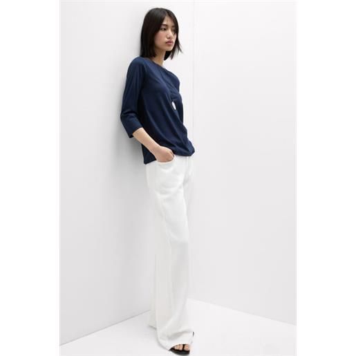 Intimissimi maglia manica 3/4 scollo a barchetta in elevated cotton blu