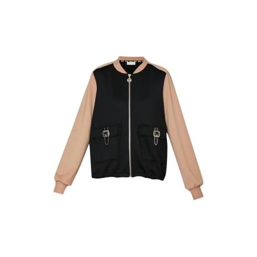 LiuJo felpa aperta nero/pasquito donna e25lj16 tf4147 f0778 c3472 s
