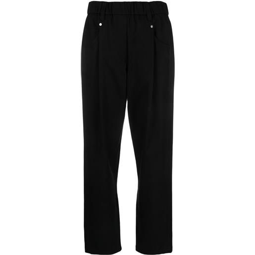 Brunello Cucinelli pantaloni crop dritti - nero