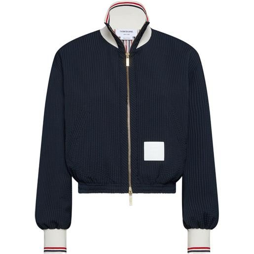 Thom Browne giacca sportiva con zip - blu