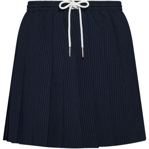 Thom Browne minigonna con coulisse - blu