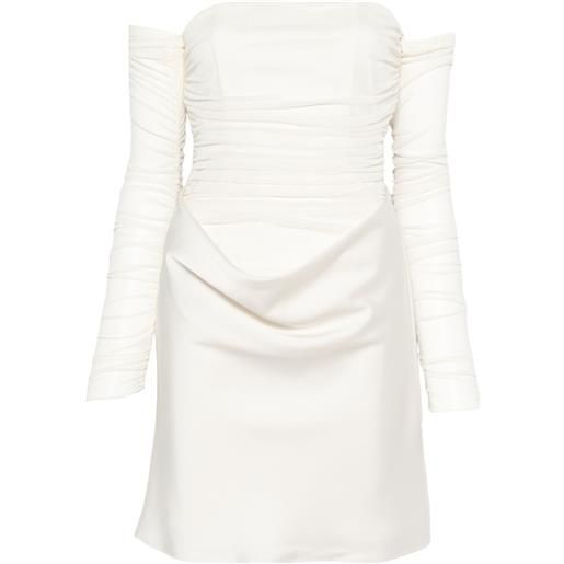 ROTATE BIRGER CHRISTENSEN abito midi con ruches - bianco
