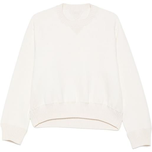 sacai maglione girocollo - toni neutri