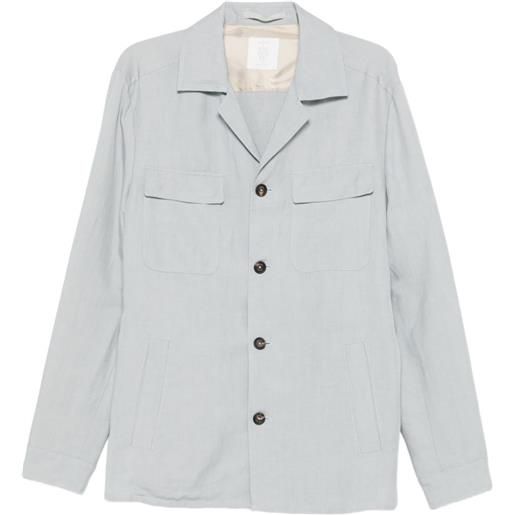 Eleventy giacca-camicia con bottoni - blu