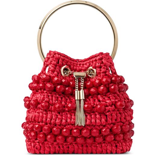 Jimmy Choo borsa a secchiello bon bon - rosso