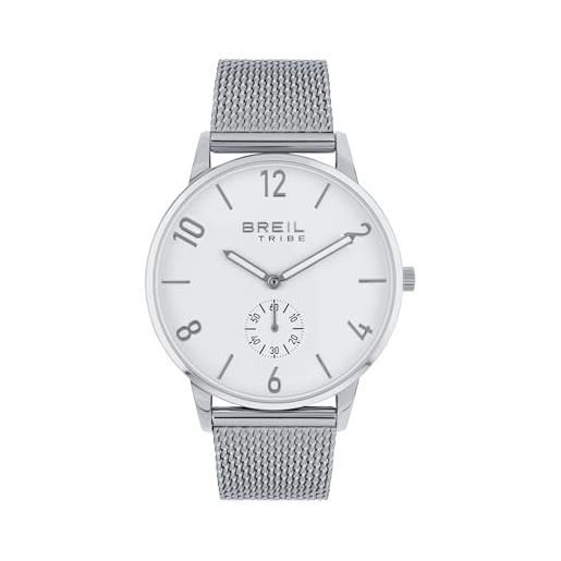 Breil, Collezione Avery, Orologio Donna in Acciaio, Movimento al Quarzo Solo Tempo, Resistente all'Acqua, Lunghezza Regolabile 14.5-20 cm, Chiusura Déployante con Pulsanti, Cassa 25 mm, Silver-Black
