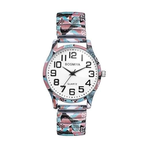 JewelryWe Orologio Al Quarzo Con Cinturino Elastico – Quadrante Grande Leggibile – Regalo Per Uomo E Donna - 5