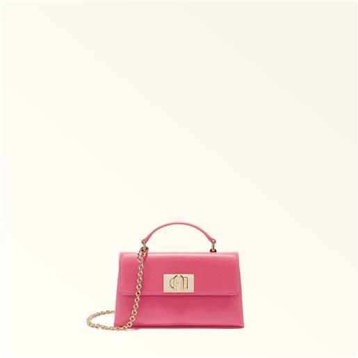 Furla 1927 borsa mini velvet pink rosa pelle stampata donna