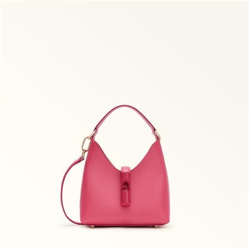 Furla iride borsa mini m velvet pink rosa pelle stampata donna