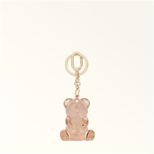 Furla allegra portachiavi cipria rosa plexiglass trasparente donna