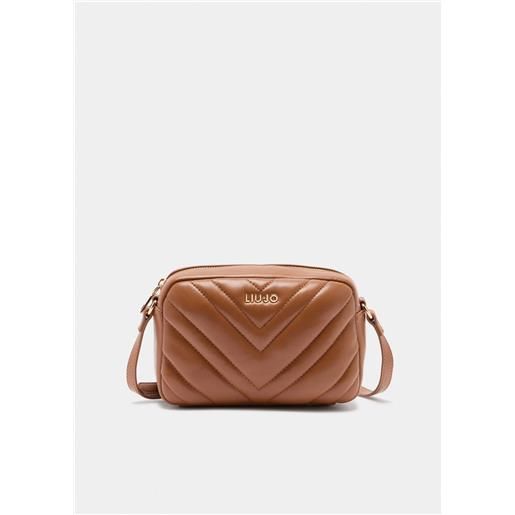 LIUJO liu jo borsa a tracolla piccola matelassé, pan di zenzero