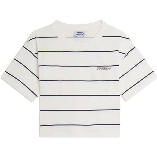Freddy t-shirt cropped con maniche ampie e fantasia a righe